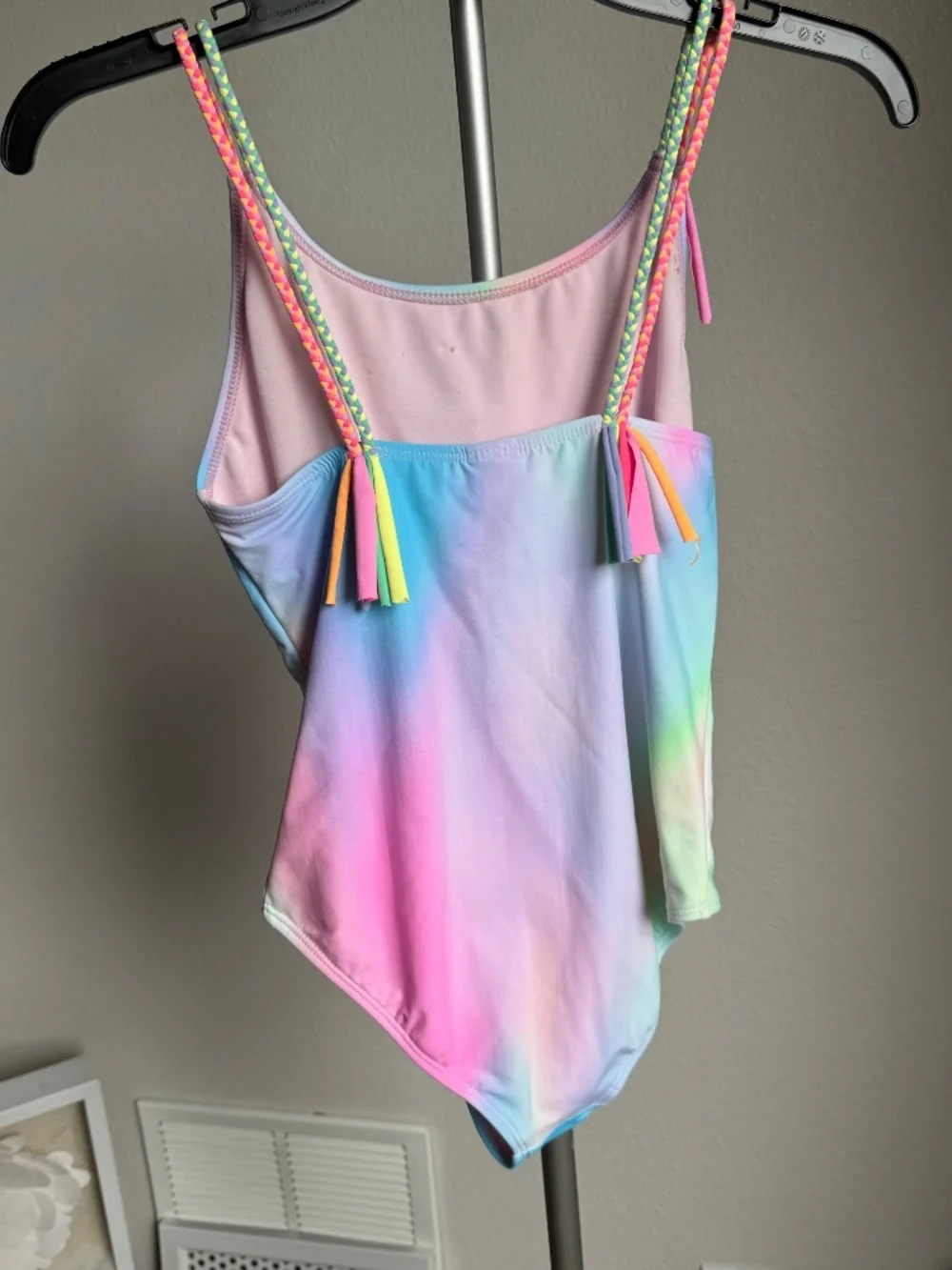 NWT Beach Lingo Girls Swimsuit One Piece Galaxy Rainbow Size 14